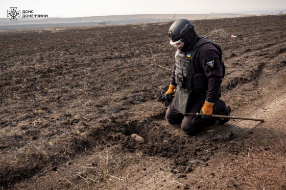 На Донеччині піротехніки ДСНС обстежили майже 100 га території